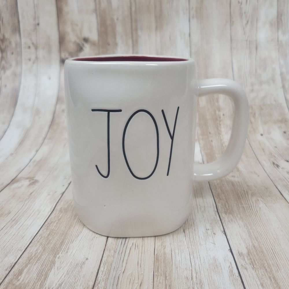 Rae Dunn By Magenta White Red Christmas Mug Joy Stocking Holiday